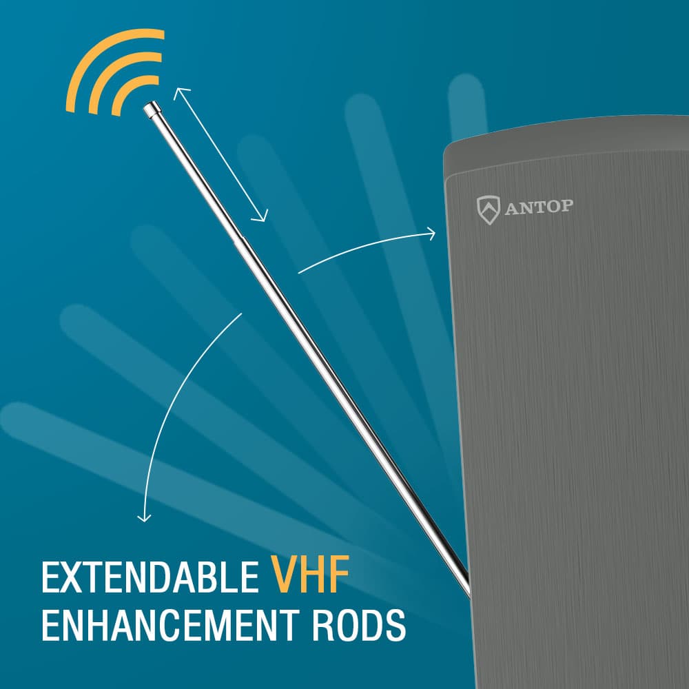 Antop SBS-805 Smart Boost MINI TOWER HDTV & FM Amplified Antenna, Dark Grey - thumbnail 7