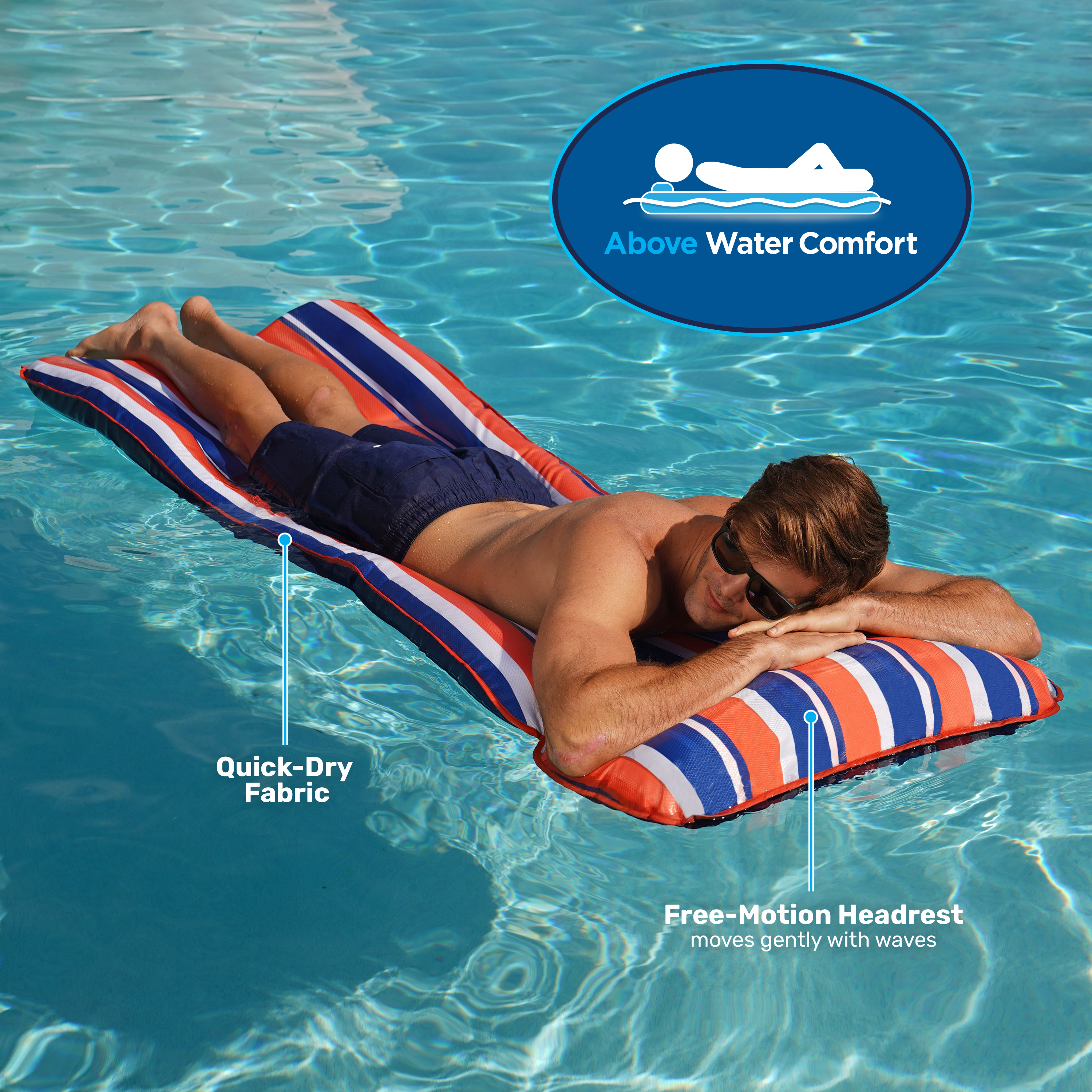 Deluxe 3-in-1 Fold & Go Float, Mat, and Lounge | Multipurpose Pool Float - thumbnail 5