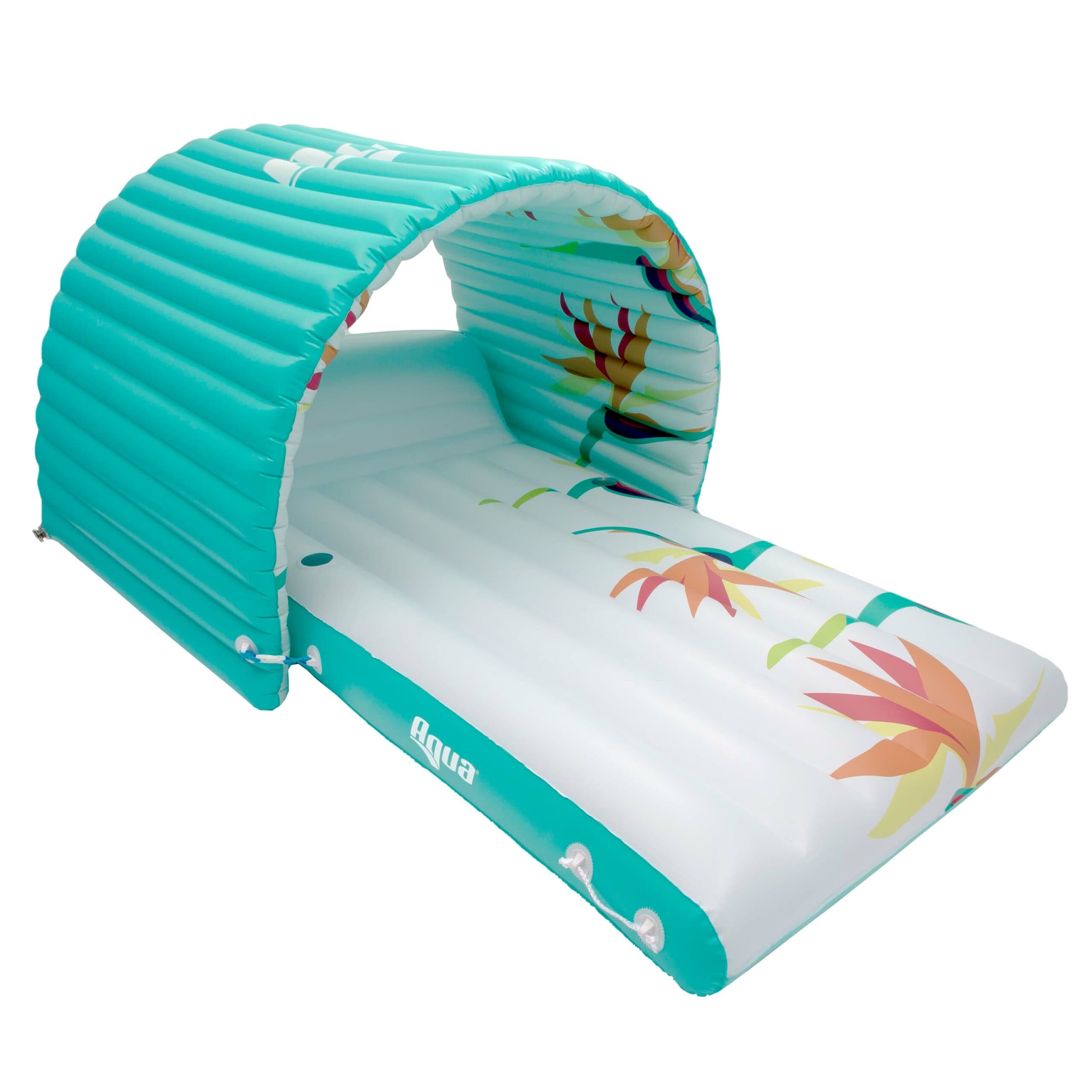 Paradise Dual Lounge & Canopy Platform | Multipurpose Lake Raft and Pool Float