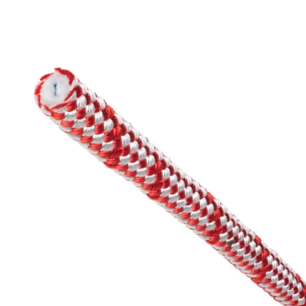 Teufelberger Sirius Bull Rope 12mm White/Red, Cut, Coil, 60m