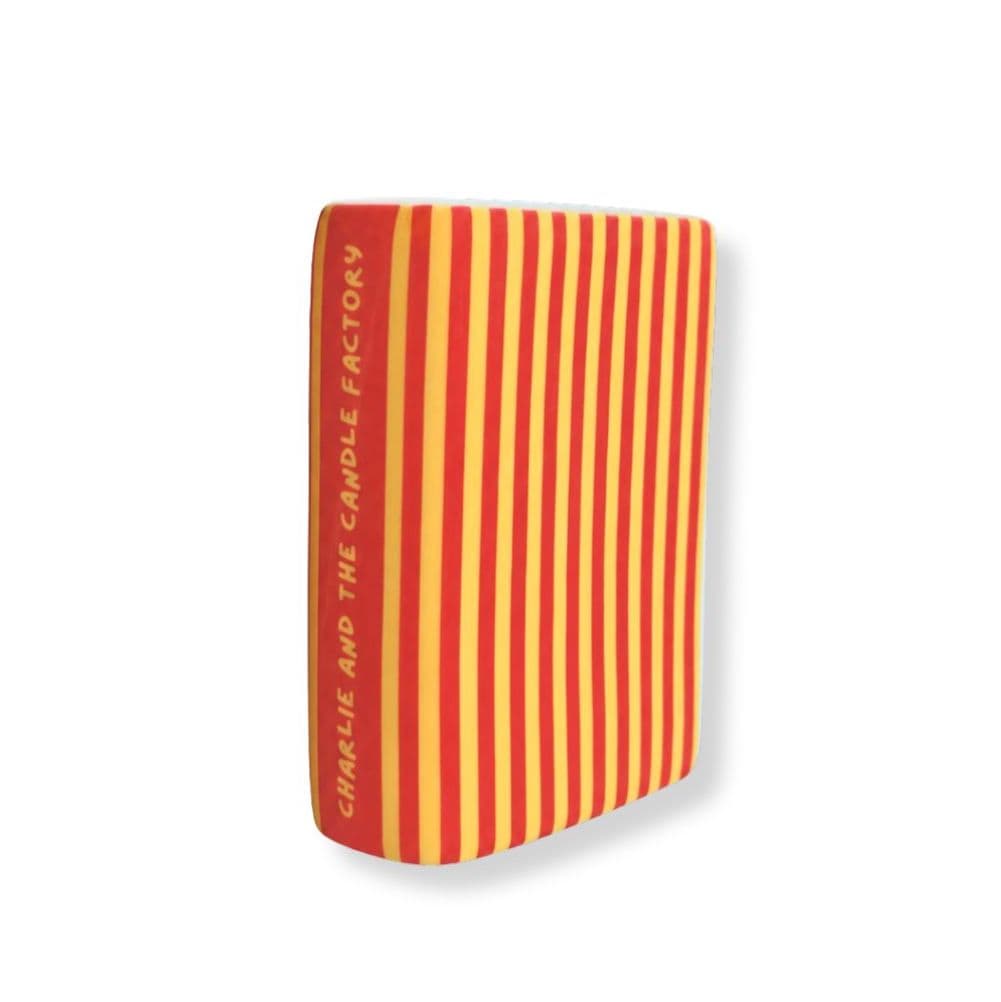 “Charlie and the Candle Factory” Ceramic Book-Shaped Bud Vase / Match Holder