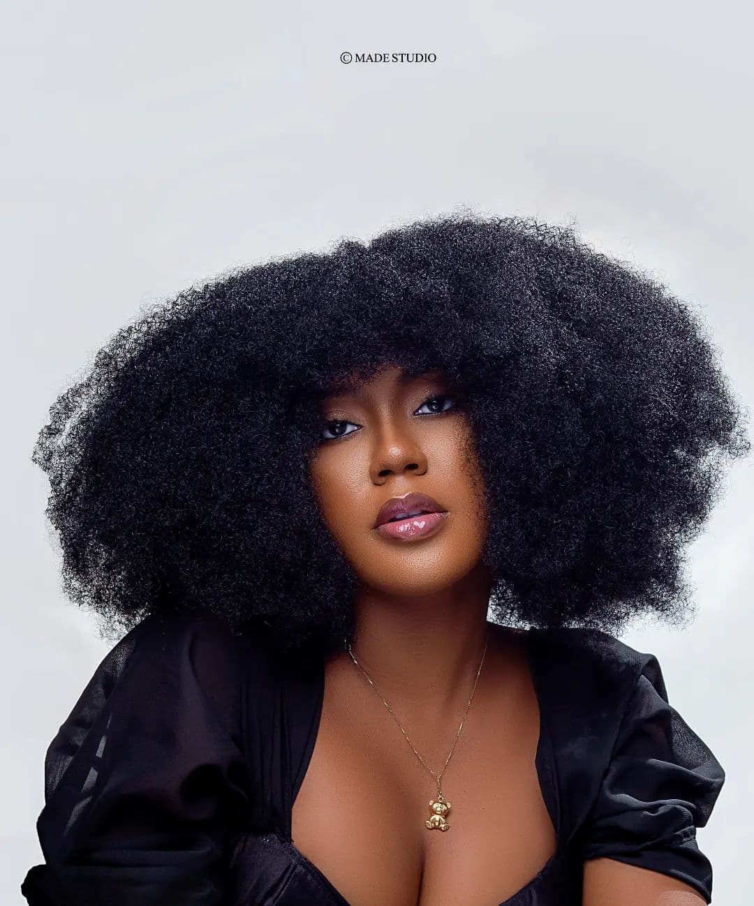 4C Kinky Fringe Wig – Afro Wig - thumbnail 3