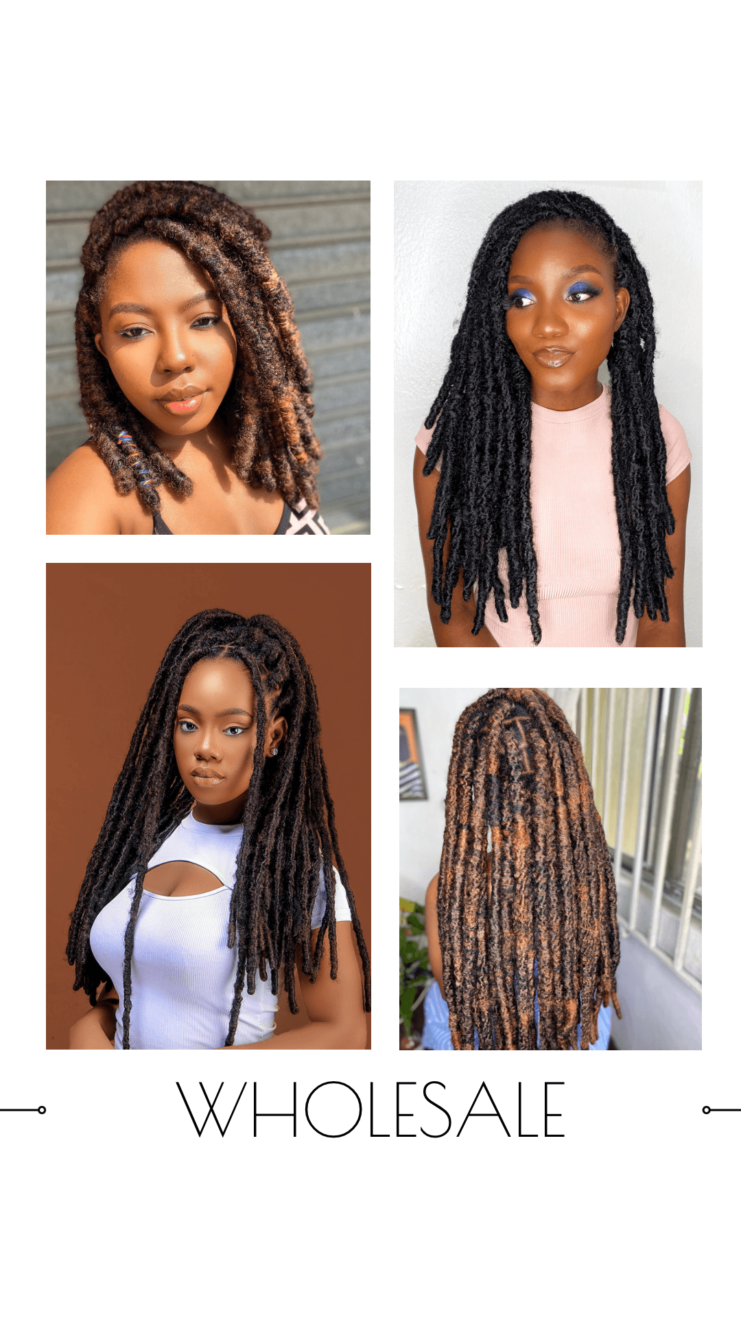 16 Pcs Crochet Faux Locs| Mixed Length| Wholesale