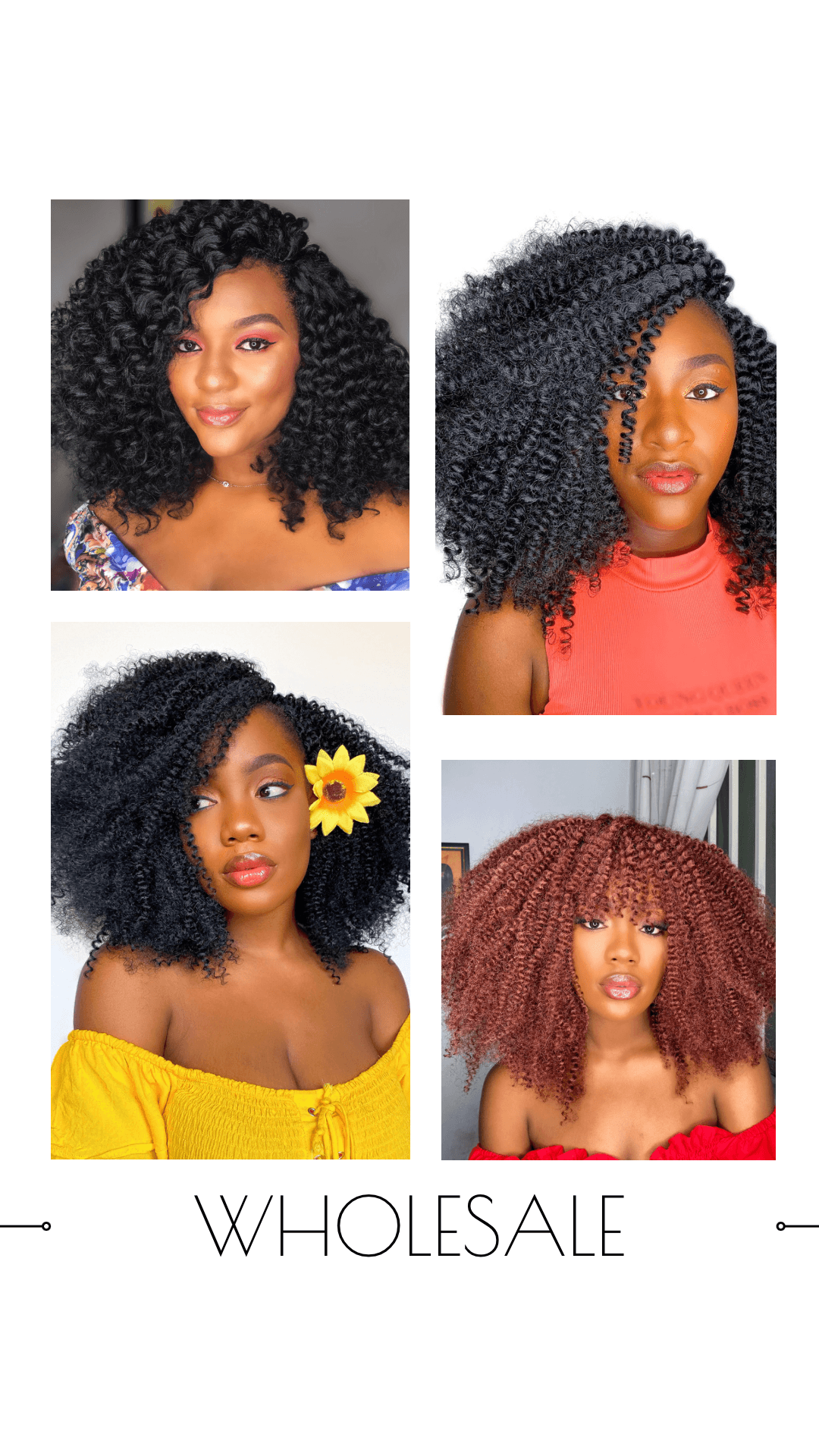 24 Pcs Curly Crochet Braids | Bob Length | Wholesale