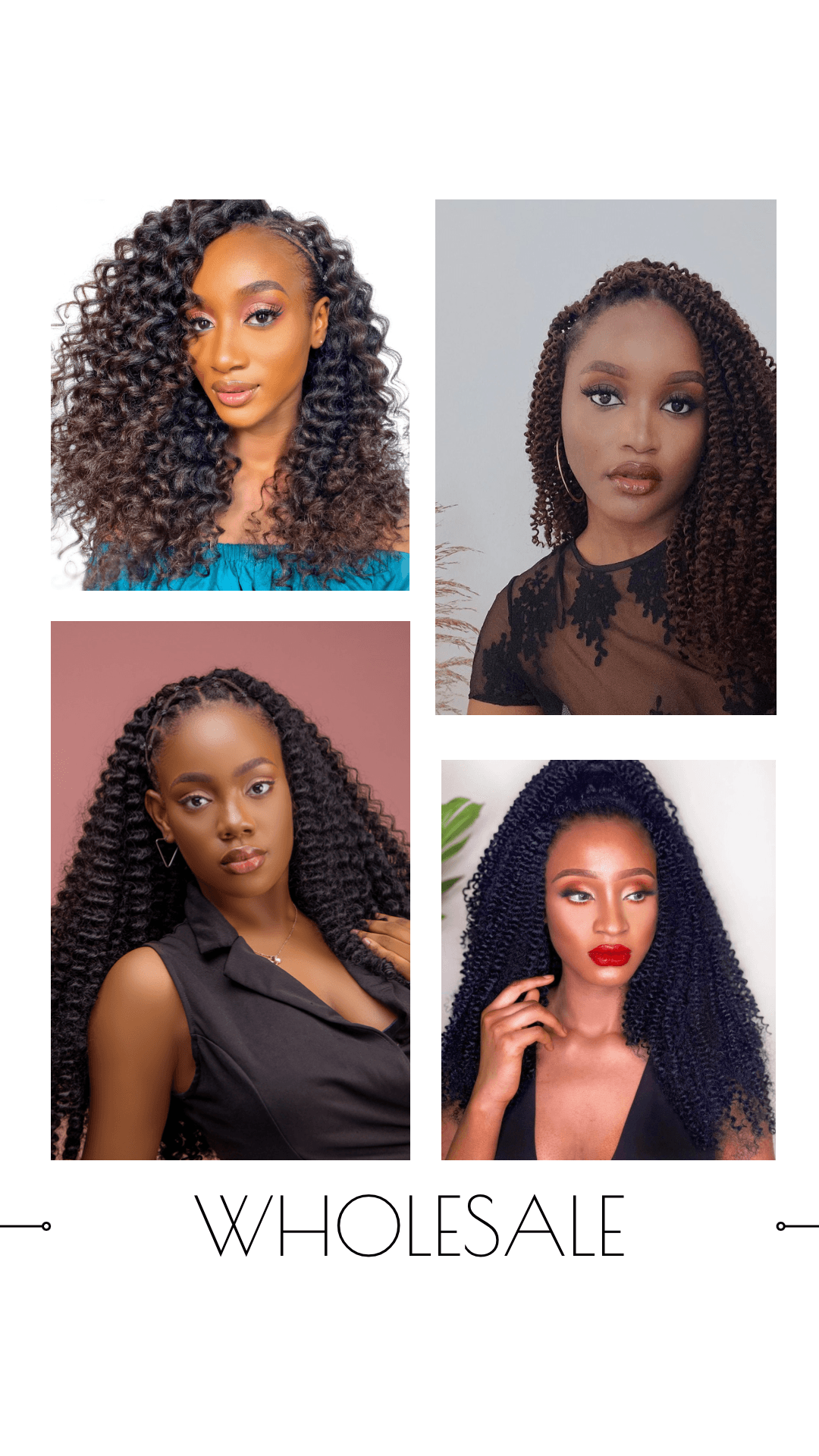 24 Pcs Curly Crochet Braids | Long Length | Wholesale