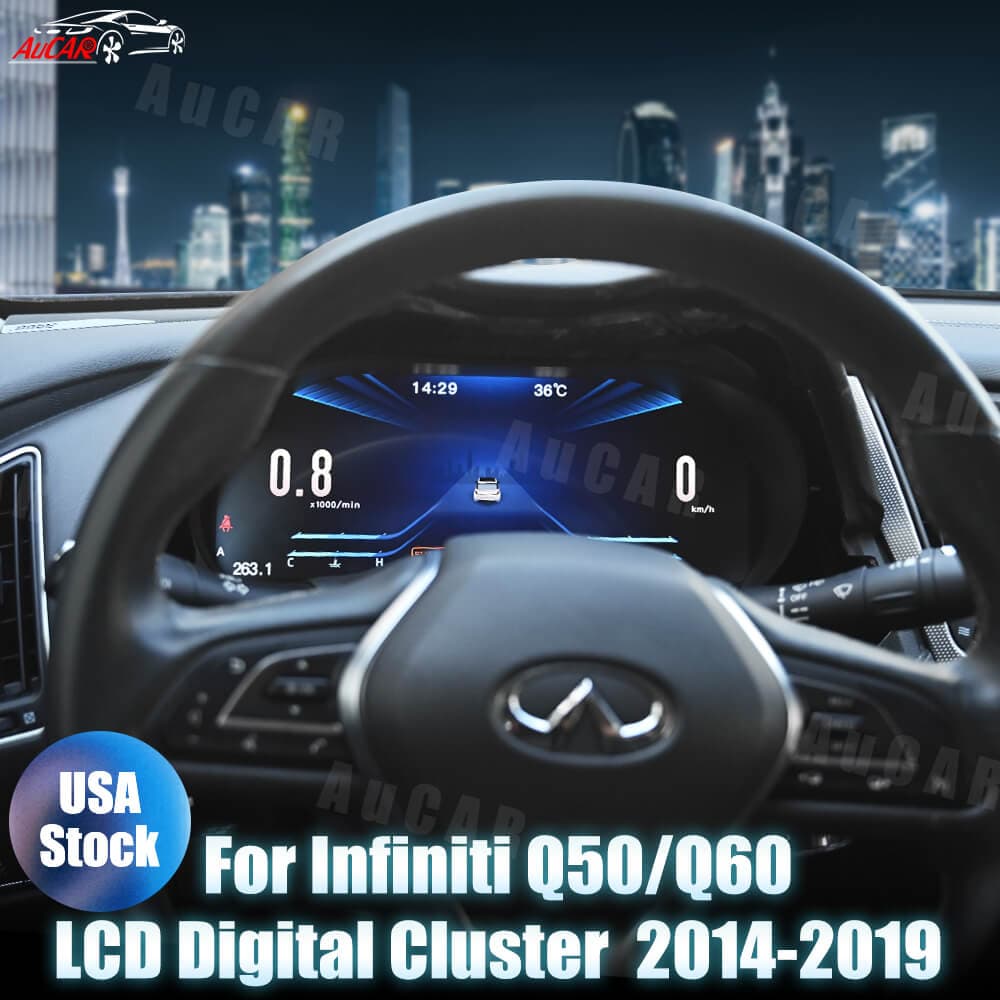OPEN BOX AuCAR Linux Instrument Cluster for Infiniti Q50 Q60 Q50L Q60L 2014-2023 LCD Digital Cluster