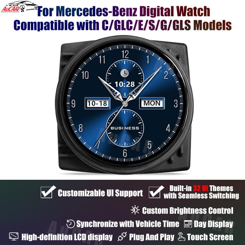 AUCARAUTO Mercedes-Benz Digital Watch compatible with C/GLC/E/S/G/GLS Models - thumbnail 2