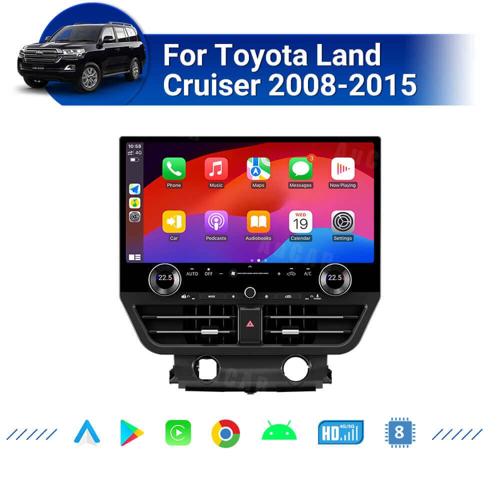 AuCar Tesla Android 19.8″ Car Radio GPS Navigation For Toyota Land Cruiser 2008-2015 Car Multimedia Stereo Player Car Video