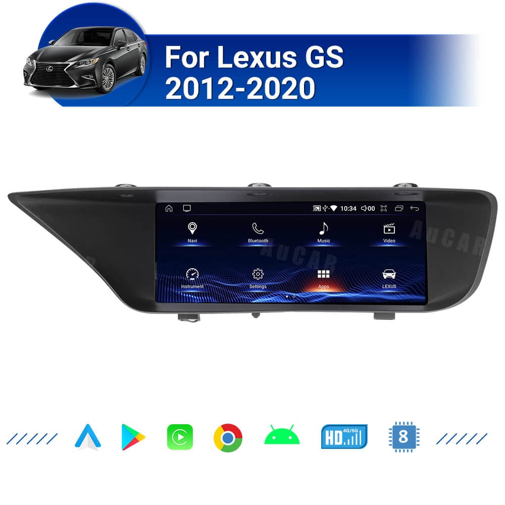 AuCar 12.3″ Android Car Radio GPS Navigation For Lexus GS 2012-2020