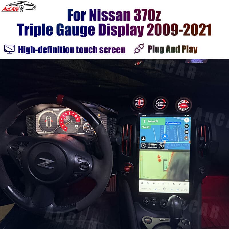 AUCARAUTO LINUX Nissan 370Z Triple Gauge Display 2009-2021