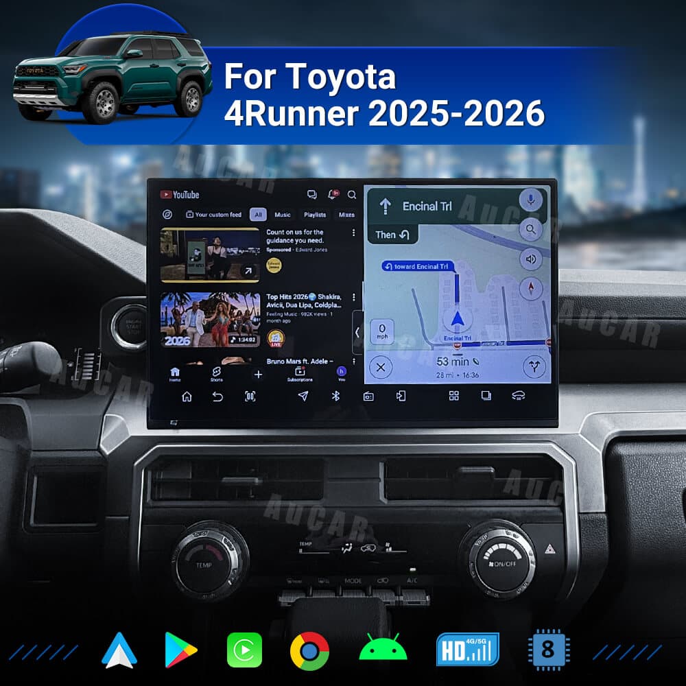 Pre-order AUCAR Android 16″ Car Radio GPS Navigation For Toyota 4Runner 2025-2026