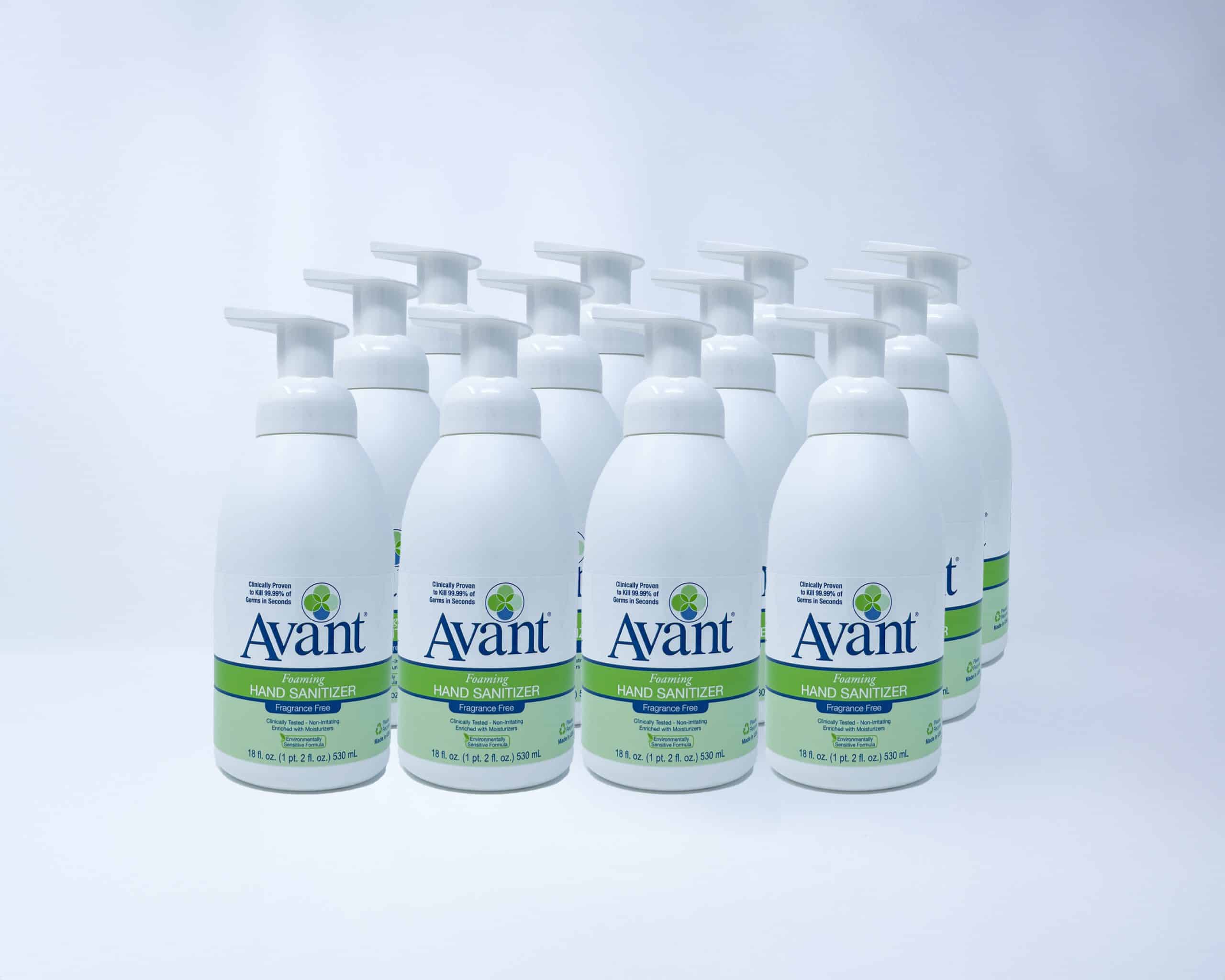 (12-pack) 18 oz Avant&reg; Fragrance-Free Foaming Hand Sanitizer