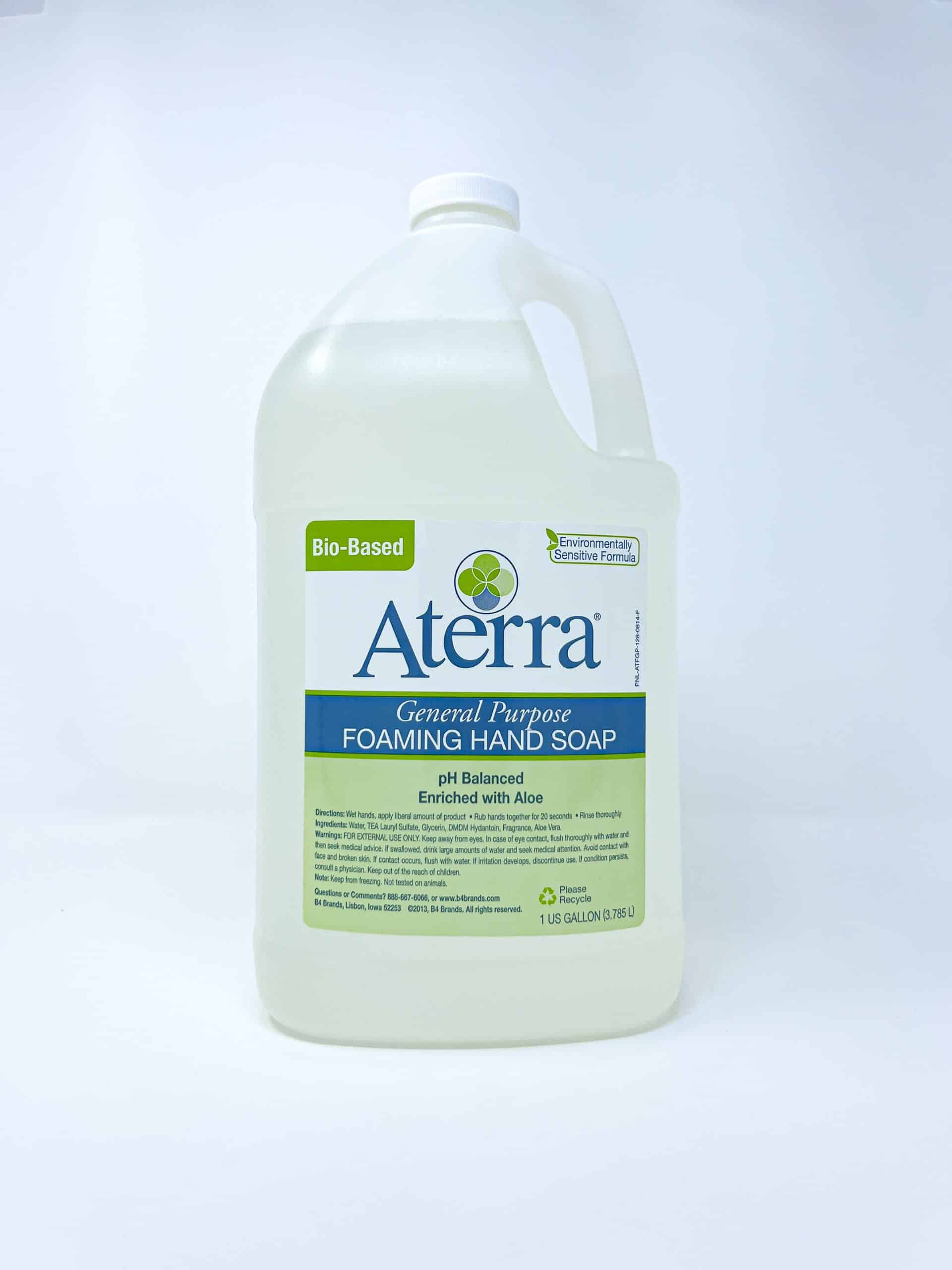 (4-pack) Aterra&reg; Bio-Based General Purpose Foaming Hand Soap (1-Gallon Bulk Refill)