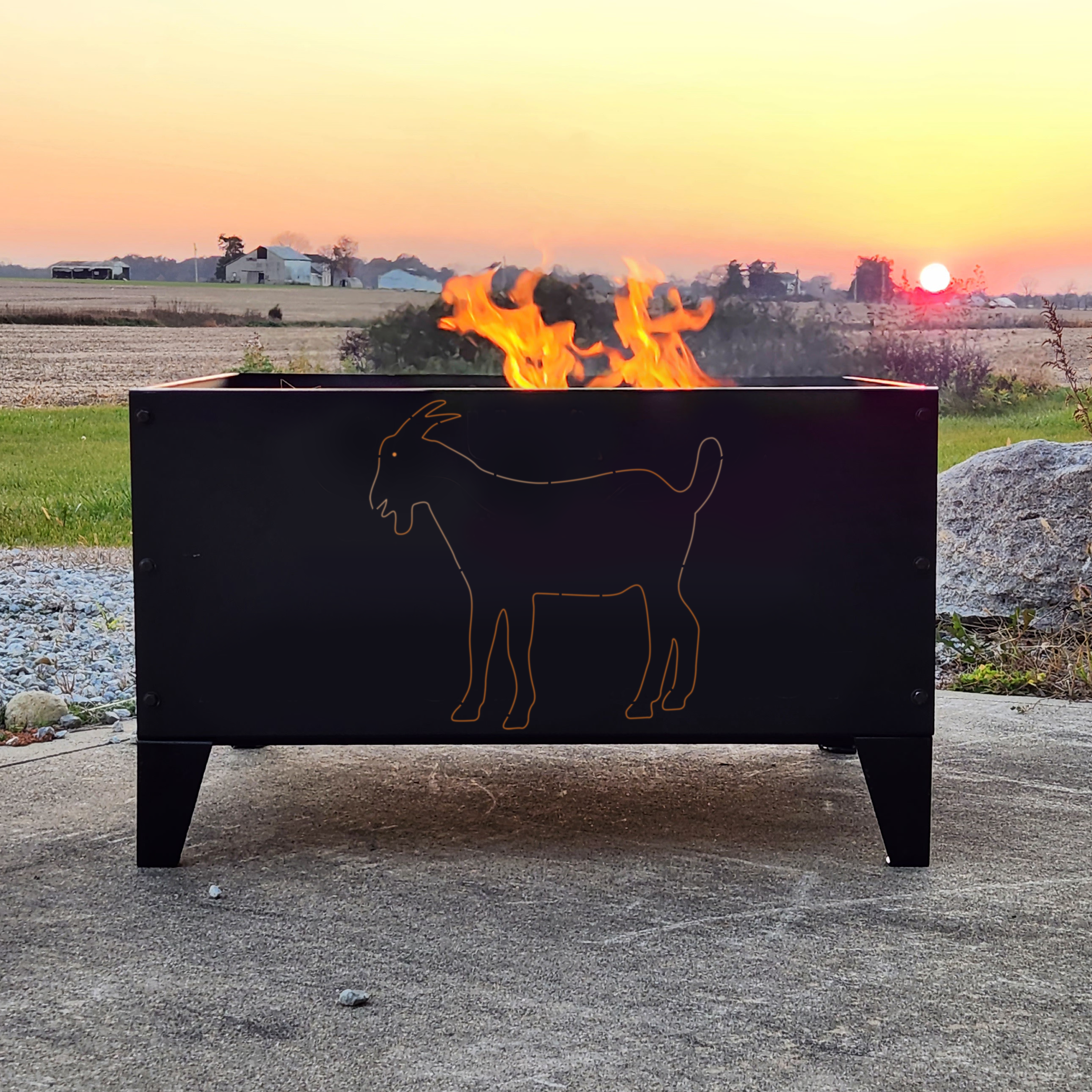 Custom Firepit- GOAT,PIG,RABBIT, SHEEP
