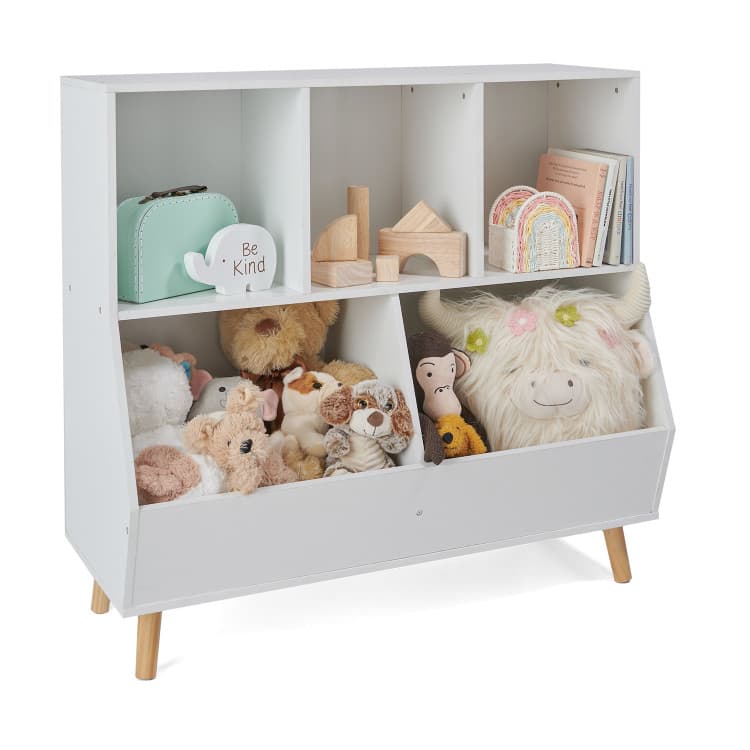 5-Bin Storage Cubby with Feet – White - thumbnail 6