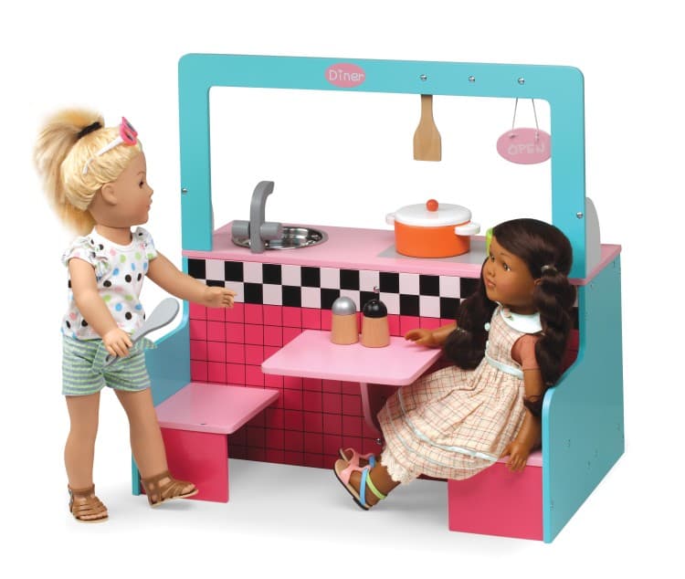 Retro Diner and Kitchen Doll Playset with Accessories - thumbnail 7
