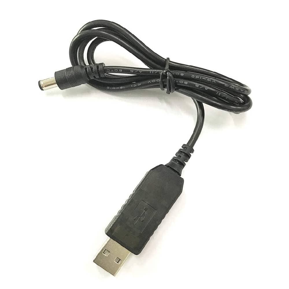 USB to 12V Smart Charger Converter Cable (5.5mm Barrel)
