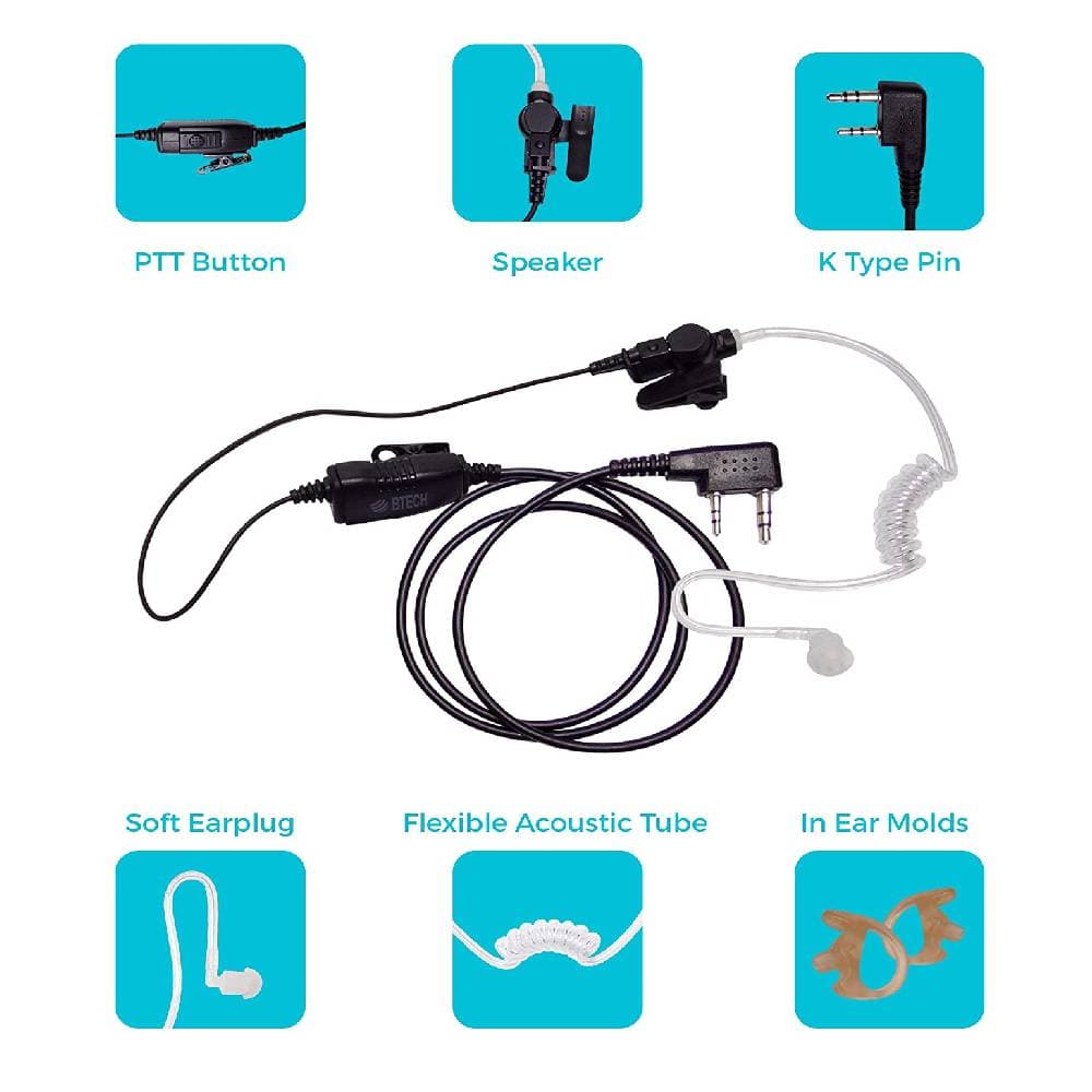 QHM07 Surveillance Earpiece and Microphone Kit - thumbnail 3