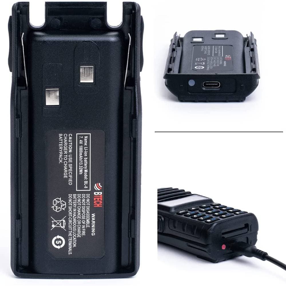 BTECH BL-8 USB-C 1800mAh Li-ion Replacement Battery