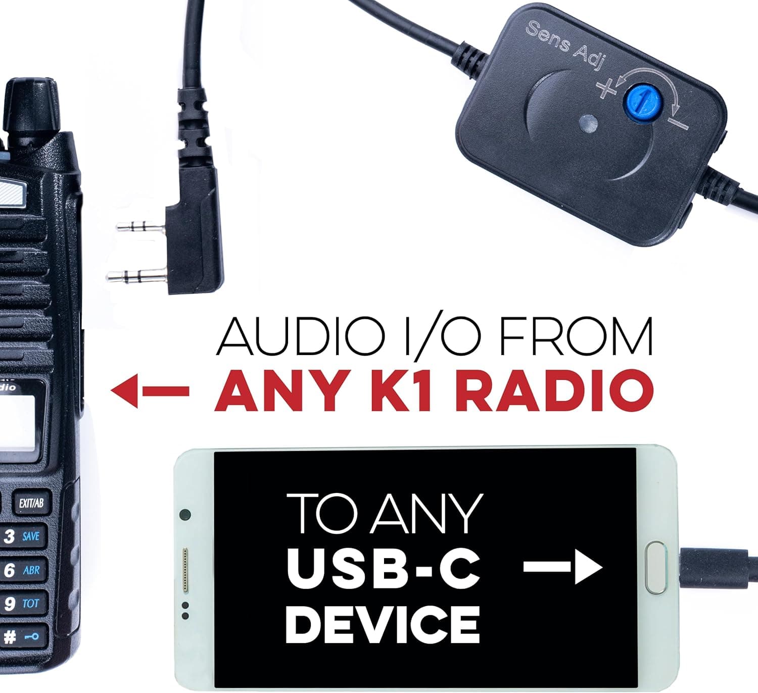 BTECH APRS-K1 PRO Multi-Function Audio Interface Cable - thumbnail 2