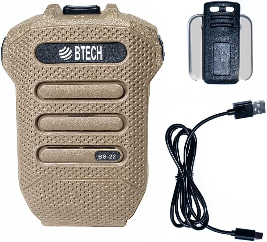 BTECH BS-22 (Tan) Bluetooth Wireless Speaker Mic - thumbnail 7
