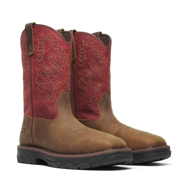 Thorogood Buffalo Ridge – Waterpoof 11″ Brown/Scarlet Nano Square Toe