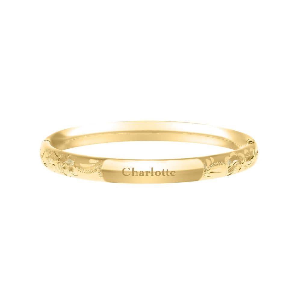Engravable Child Bangle Bracelet – Size 6.25″ (6 – 14 years) – 14K Gold-Filled – ENGRAVABLE
