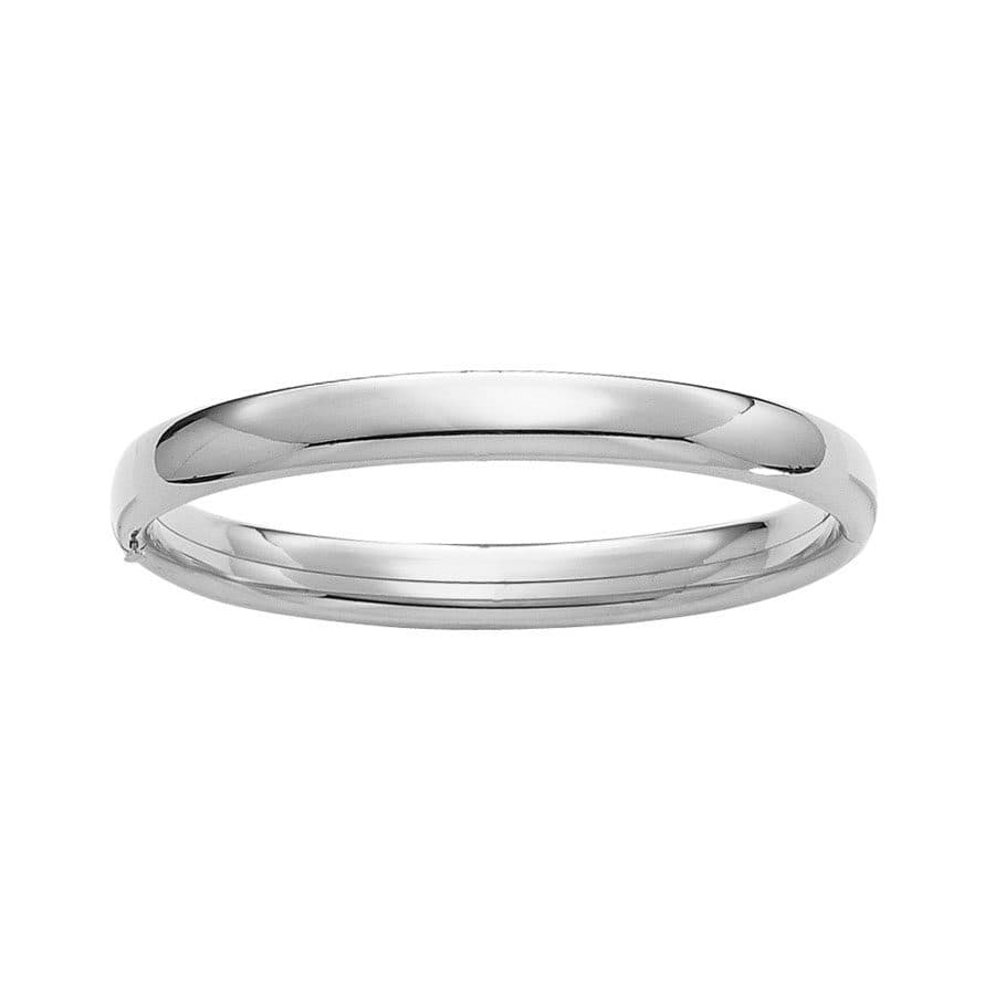 Silver Mom Bangle Bracelet – Size 7.25″ – Sterling Silver Rhodium – 8mm