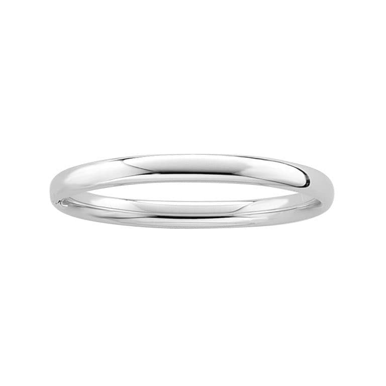 Silver Toddler Bangle Bracelet – Size 5.25″ (1 – 5 years) – Sterling Silver Rhodium