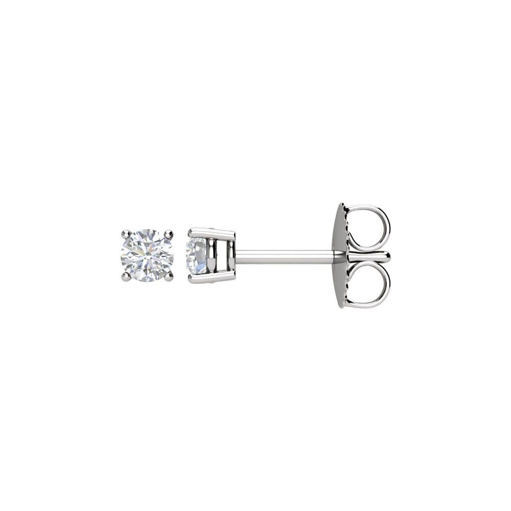 Platinum Diamond Stud Earrings – Baby/Child – 1/4 CT TW