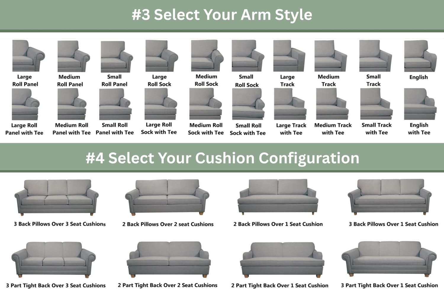 Custom Bilt Series Right Arm Sofa with Left Arm Sofa with Return - thumbnail 7