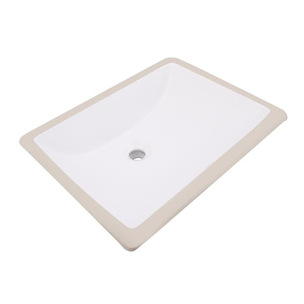 Rectangular Porcelain Undermount Sink