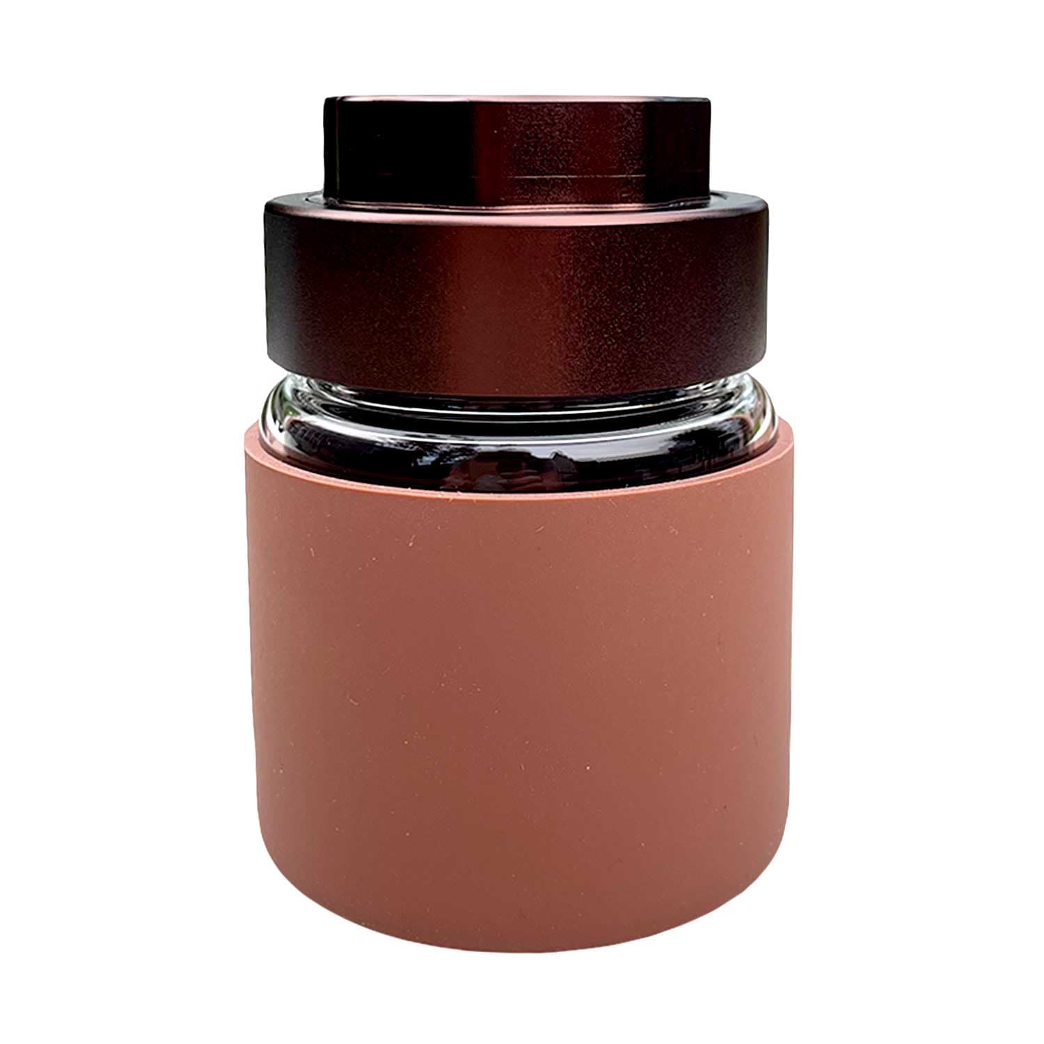 2-in-1 Glass Jar and Herb Grinder – Brown