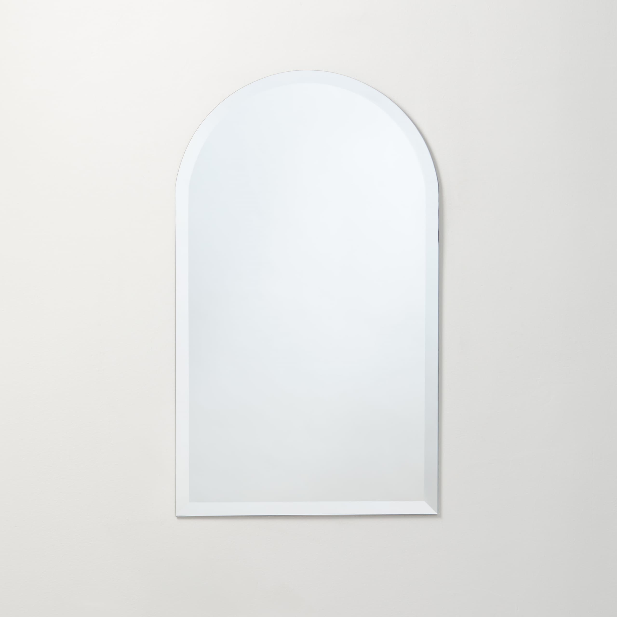 Frameless Beveled Cathedral Arch-Top Mirror - thumbnail 2