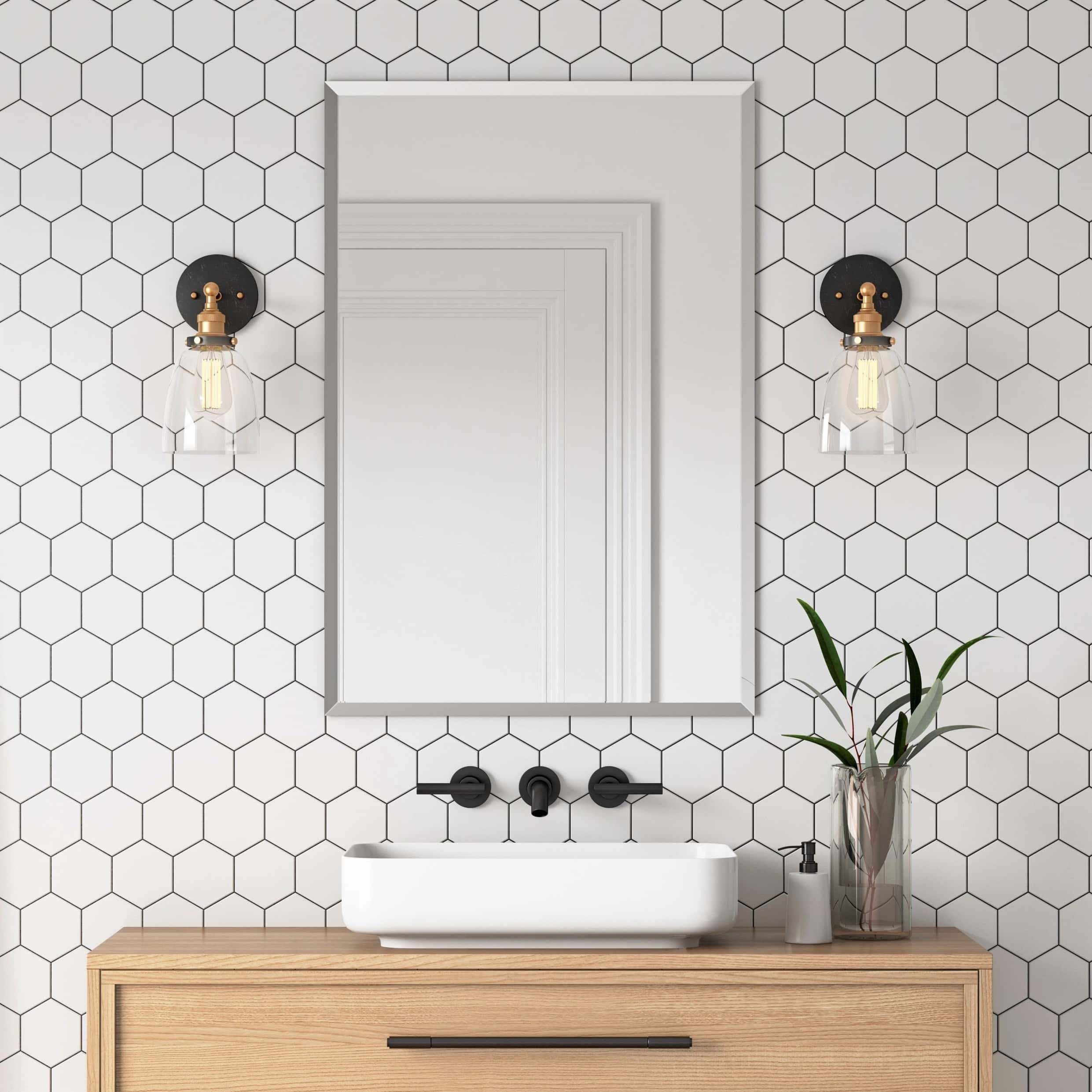 Frameless Beveled Rectangle Mirror