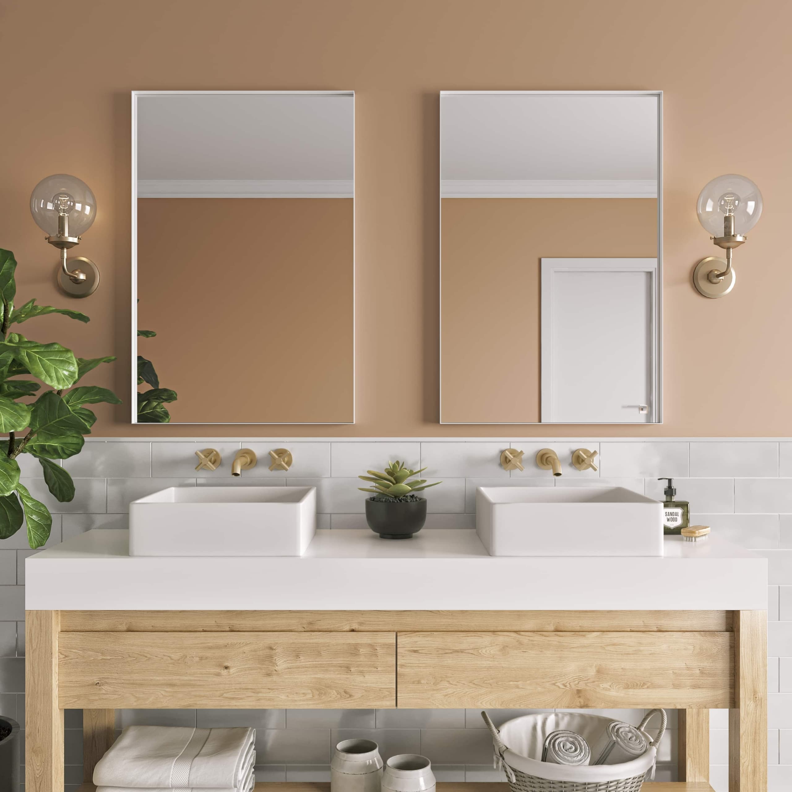 Metal Framed Rectangle Mirror