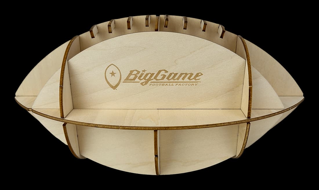Three-Dimensional Interlocking Wooden Football Puzzle