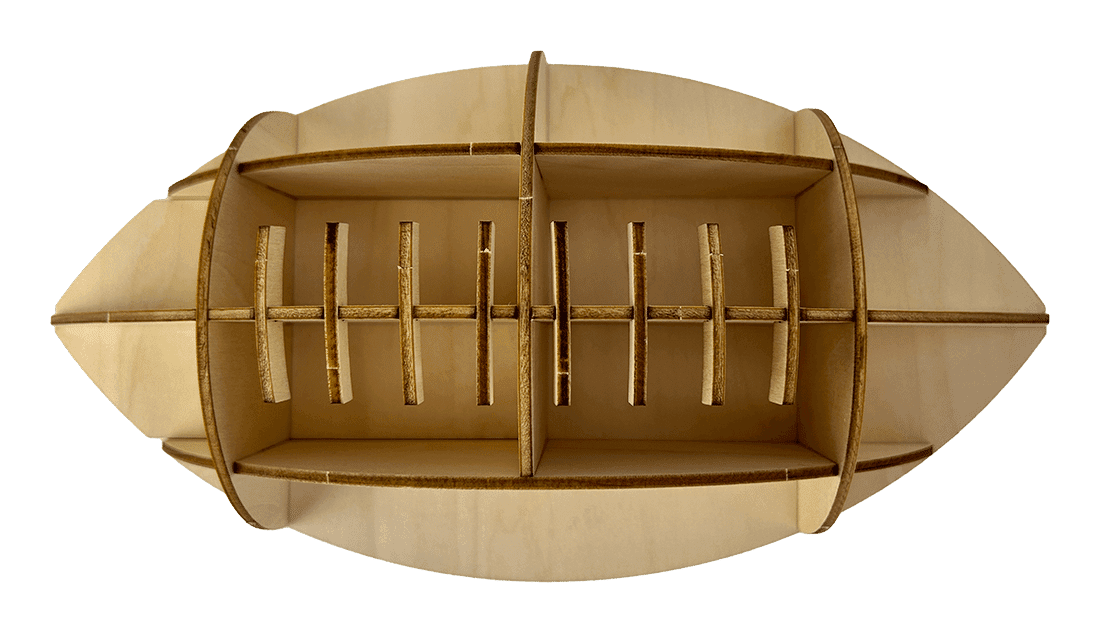 Three-Dimensional Interlocking Wooden Football Puzzle - thumbnail 3