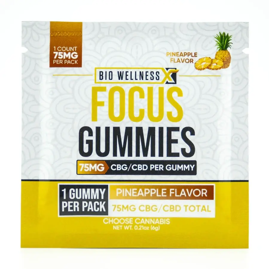 Focus Gummies – CBD + CBG + THC – 75mg Per Gummy - thumbnail 5