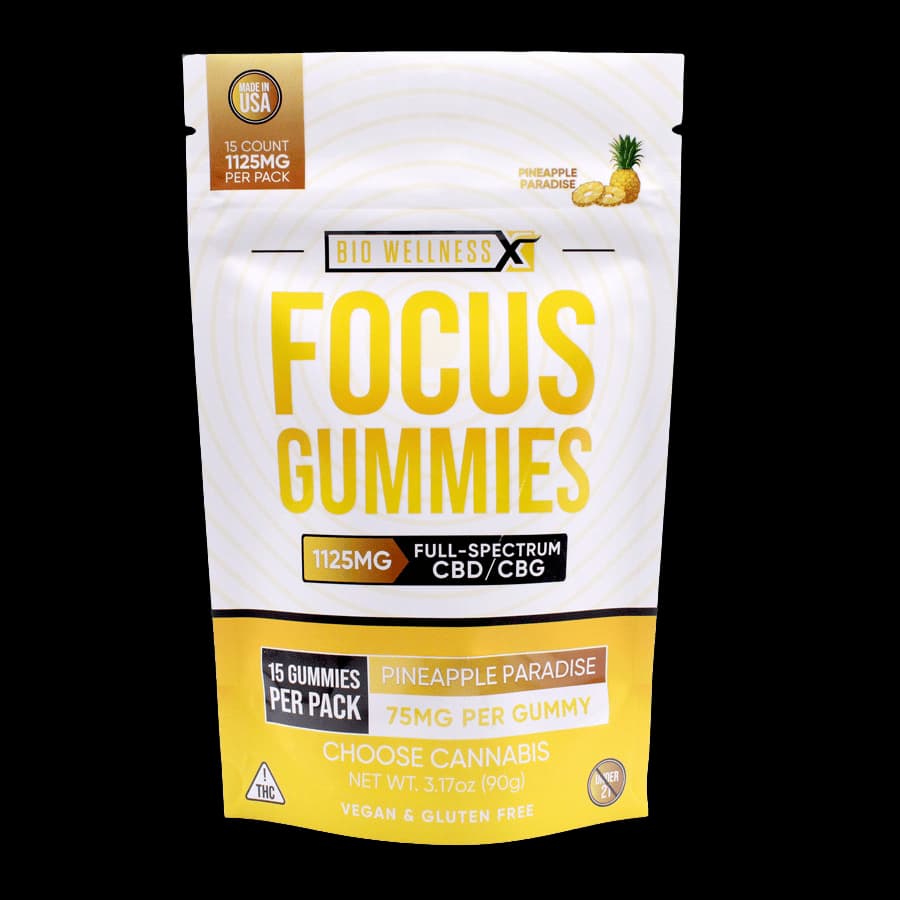 Focus Gummies – CBD + CBG + THC – 75mg Per Gummy - thumbnail 3