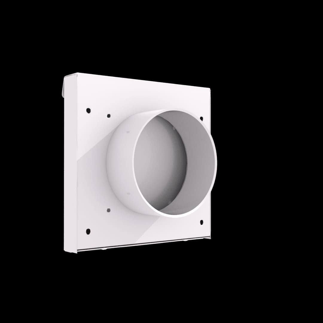 Dryer Wall Vent 4″ Flush Mount – White