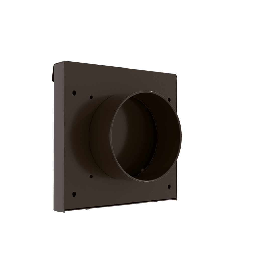 Dryer Wall Vent 4″ Flush Mount – Brown