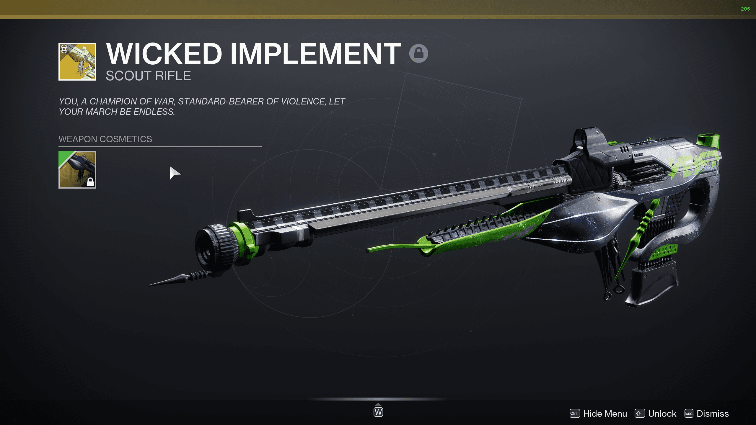 Custom Order | Wicked Implement 3D Model | Destiny