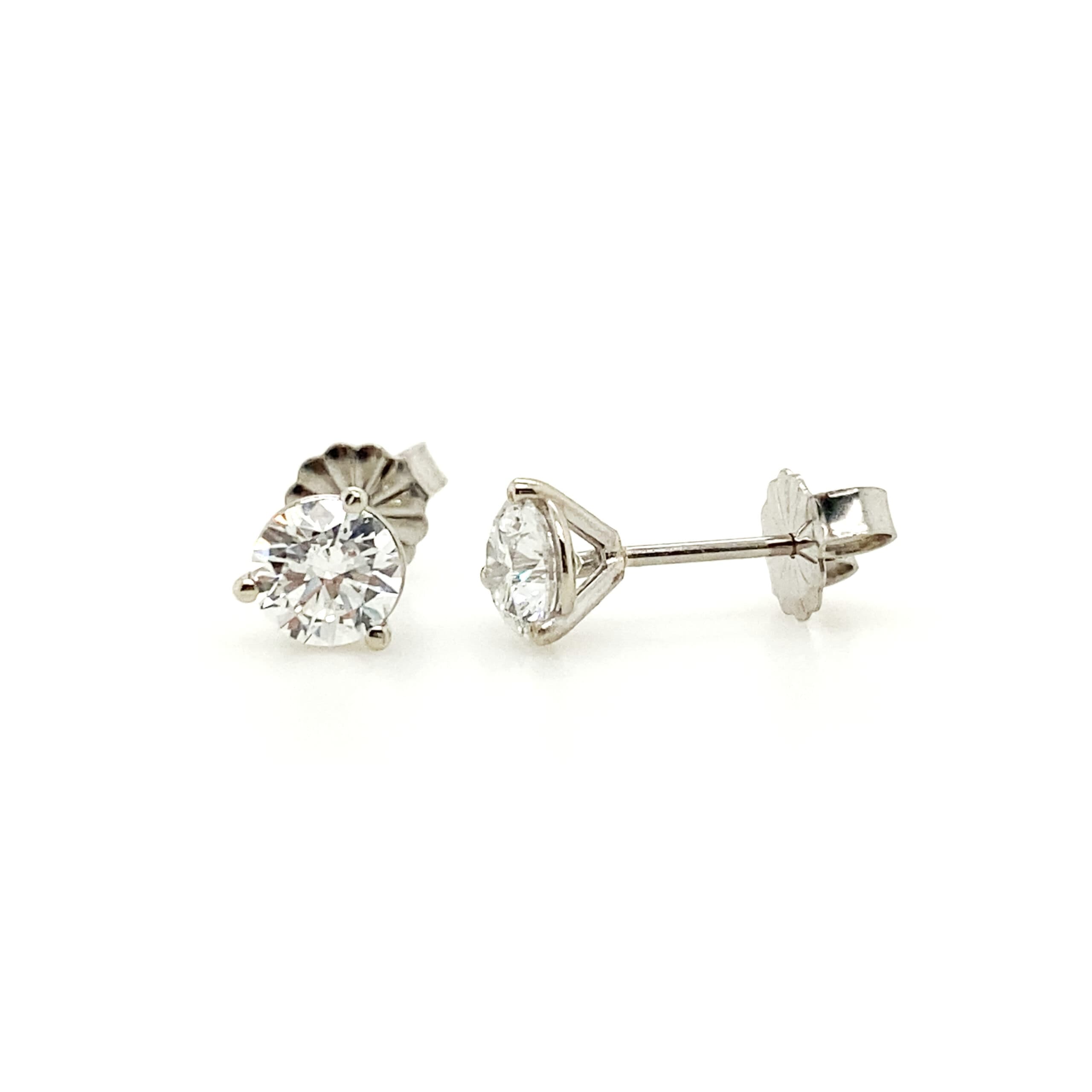 1ct Lab Grown Martini Diamond Stud Earrings