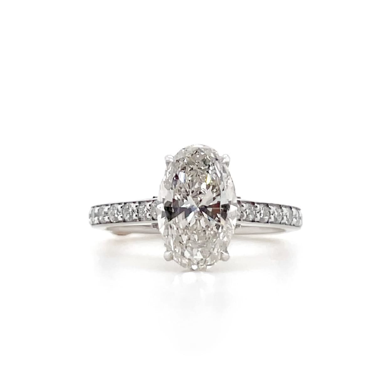 Oval Diamond Hidden Halo Peekaboo Engagement Ring