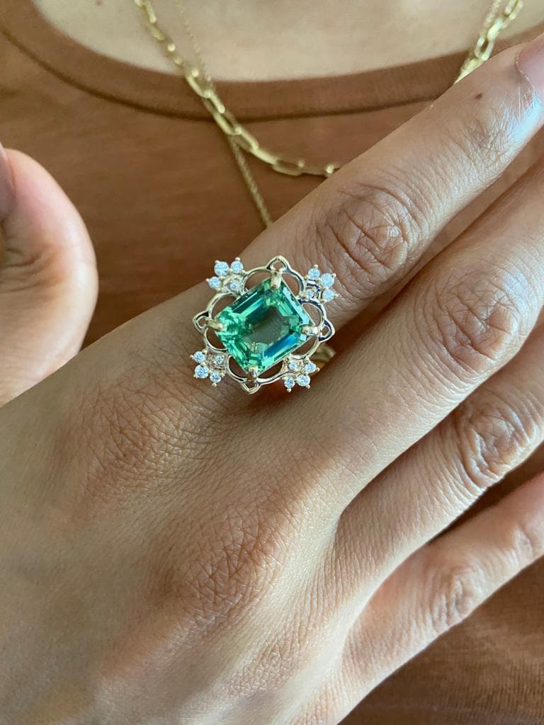 Mint Green Tourmaline Ring - thumbnail 6