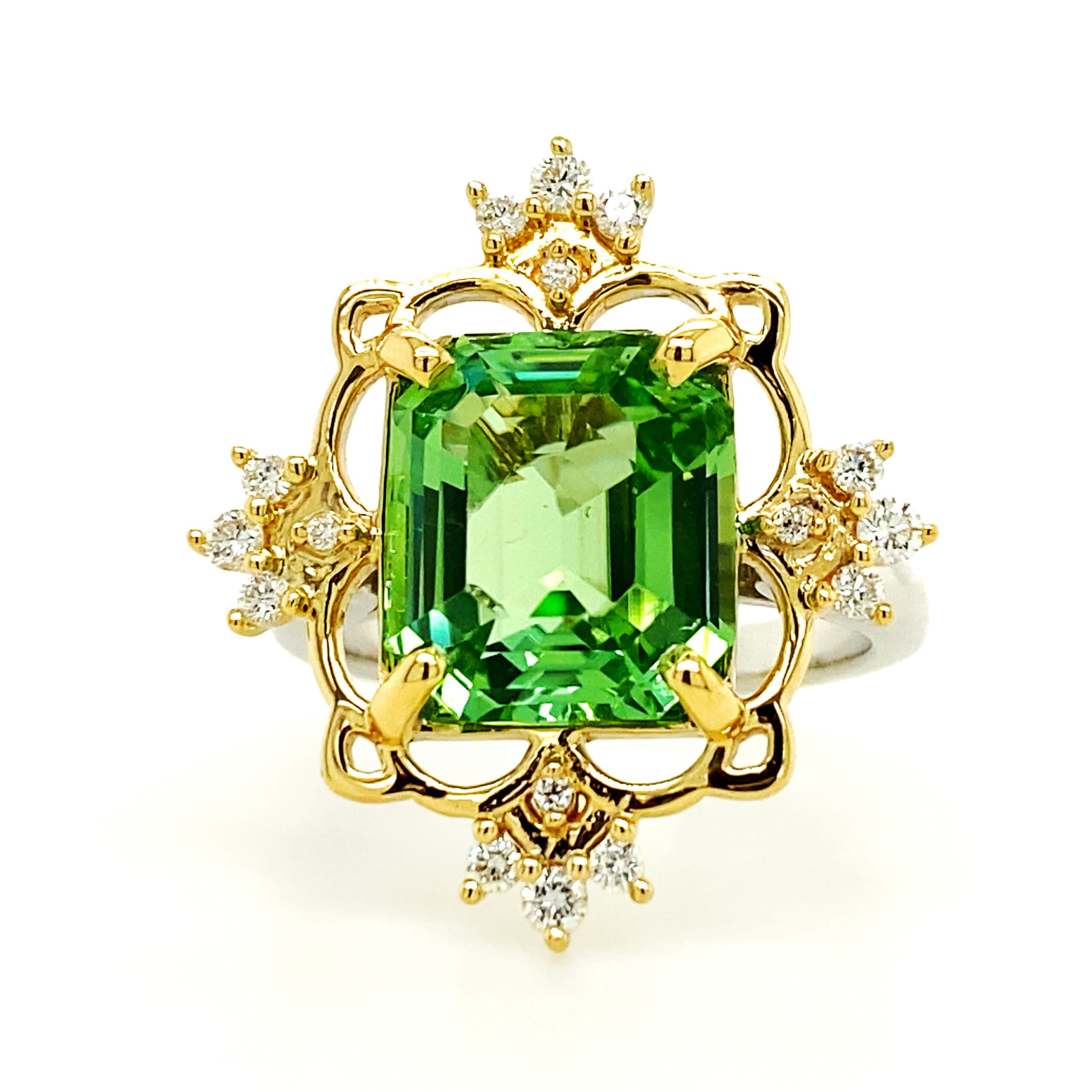 Mint Green Tourmaline Ring