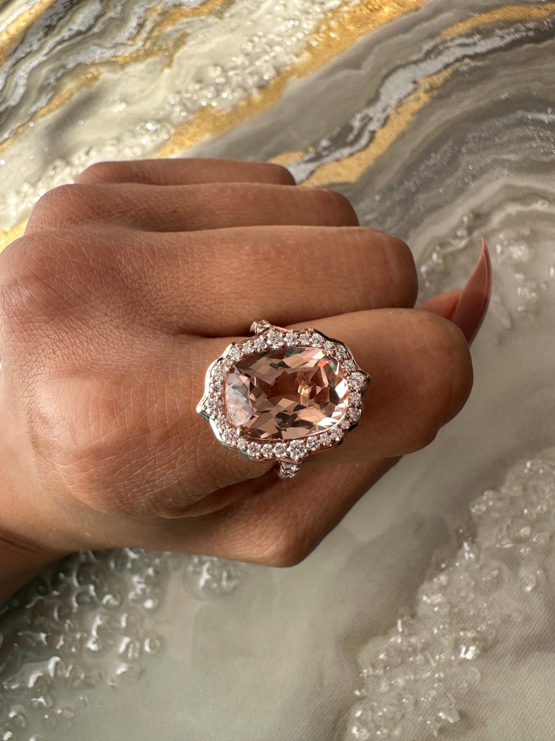 Morganite Ring Rose Gold - thumbnail 4