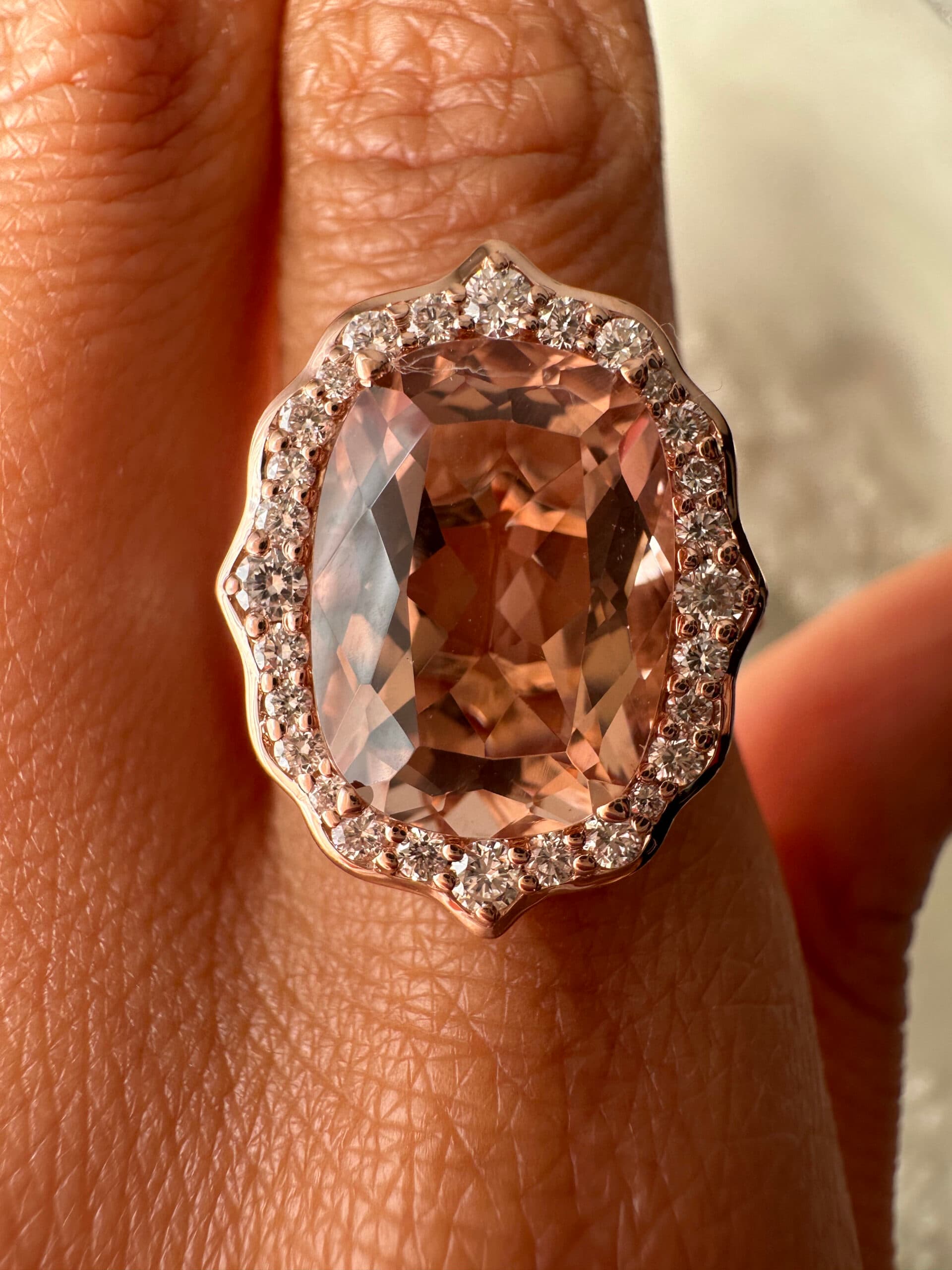 Morganite Ring Rose Gold - thumbnail 3