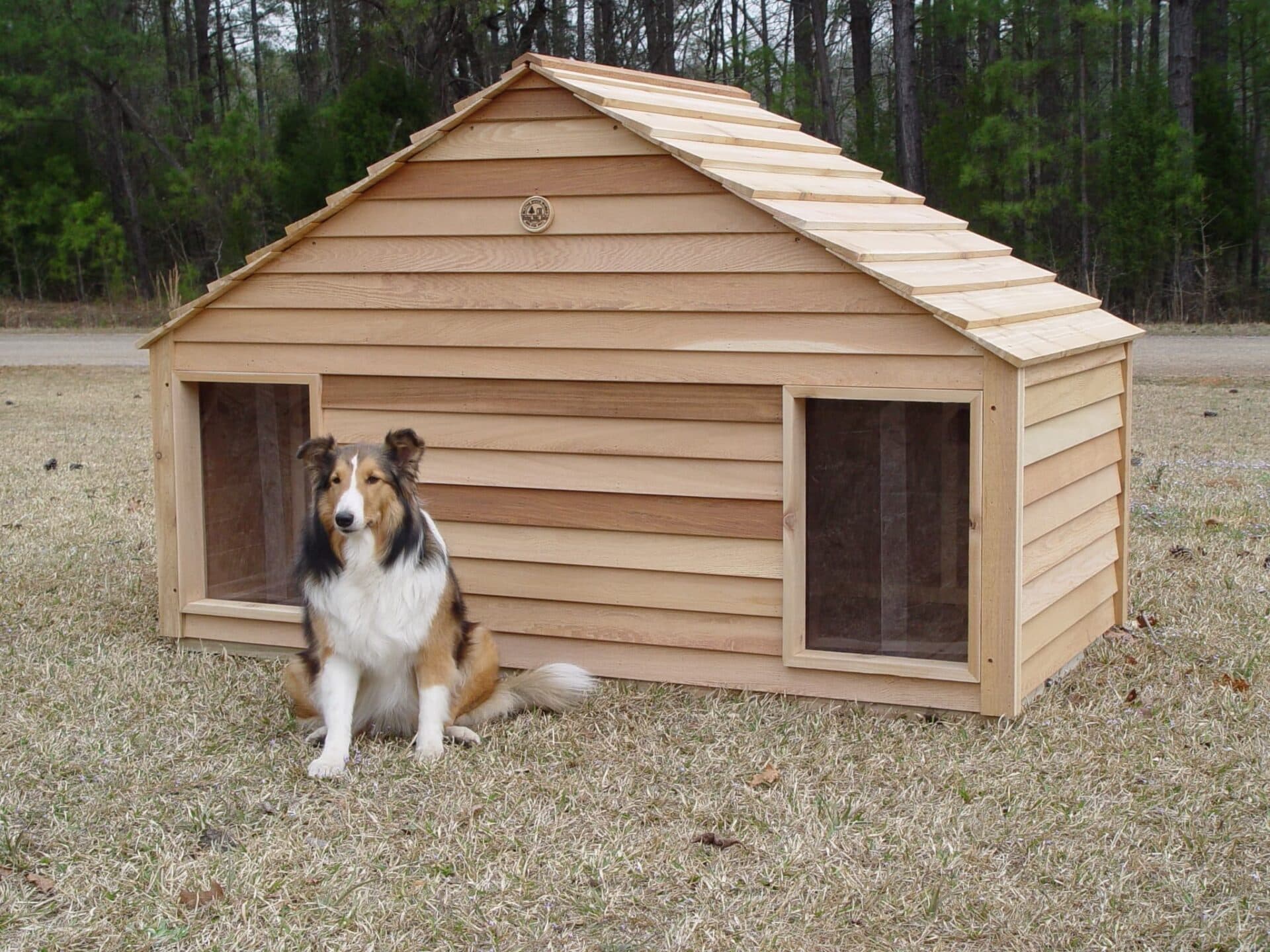 Large Duplex Two Door Dog House